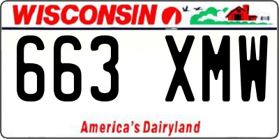 WI license plate 663XMW