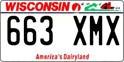 WI license plate 663XMX
