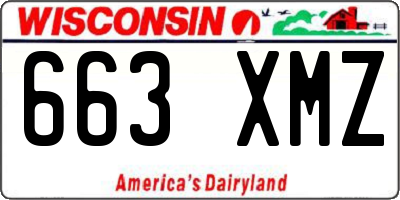 WI license plate 663XMZ