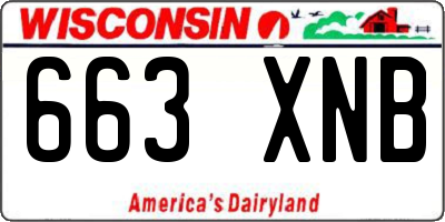WI license plate 663XNB