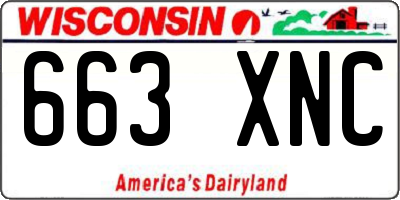 WI license plate 663XNC