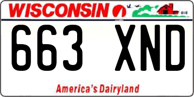 WI license plate 663XND