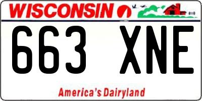 WI license plate 663XNE