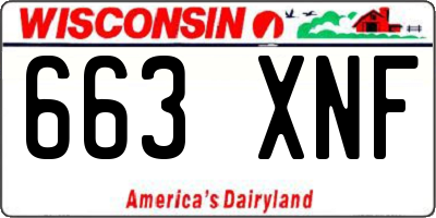 WI license plate 663XNF