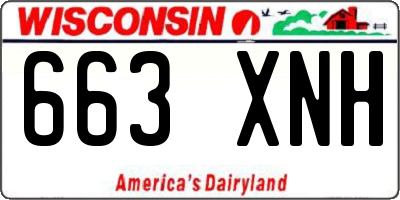 WI license plate 663XNH
