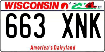 WI license plate 663XNK