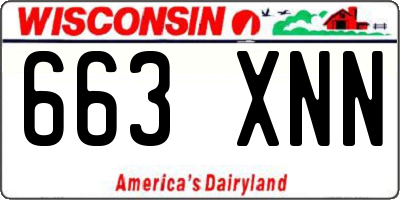 WI license plate 663XNN