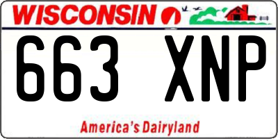 WI license plate 663XNP