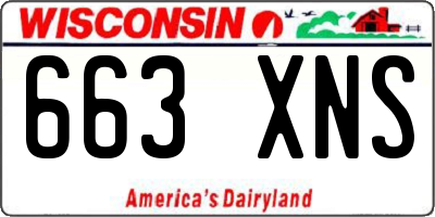 WI license plate 663XNS