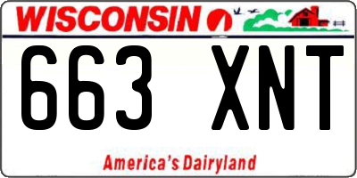WI license plate 663XNT