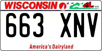WI license plate 663XNV