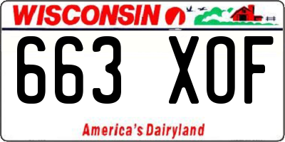 WI license plate 663XOF