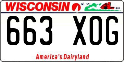 WI license plate 663XOG