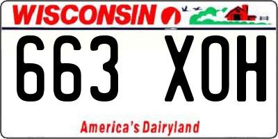 WI license plate 663XOH