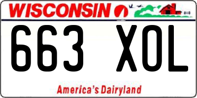 WI license plate 663XOL