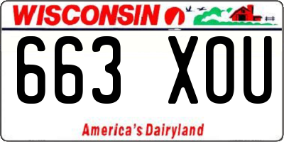 WI license plate 663XOU