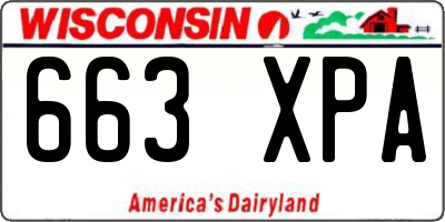 WI license plate 663XPA