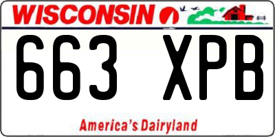 WI license plate 663XPB