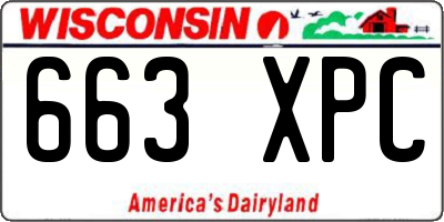 WI license plate 663XPC