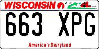 WI license plate 663XPG