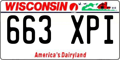 WI license plate 663XPI