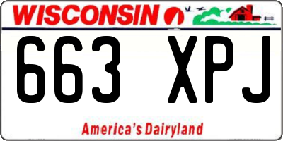 WI license plate 663XPJ