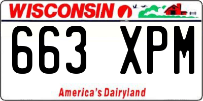 WI license plate 663XPM