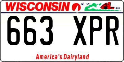 WI license plate 663XPR
