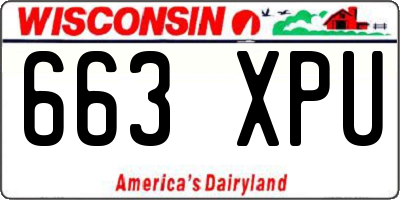 WI license plate 663XPU