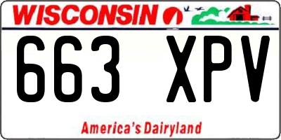 WI license plate 663XPV