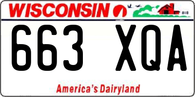 WI license plate 663XQA