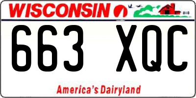 WI license plate 663XQC