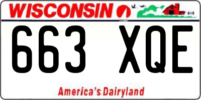 WI license plate 663XQE