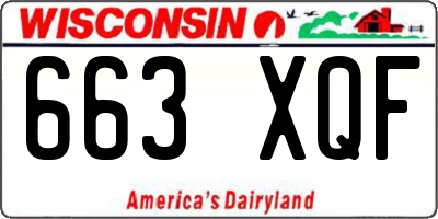 WI license plate 663XQF