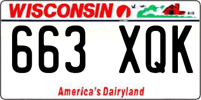 WI license plate 663XQK