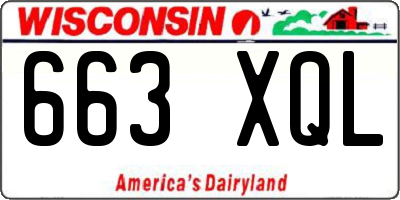 WI license plate 663XQL