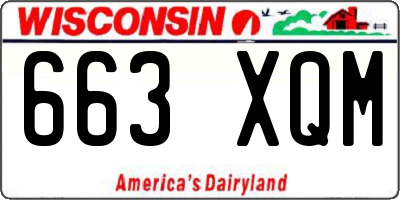 WI license plate 663XQM
