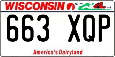 WI license plate 663XQP