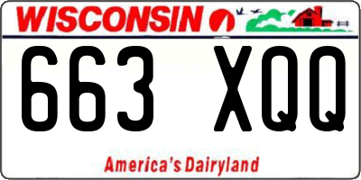WI license plate 663XQQ