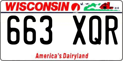 WI license plate 663XQR