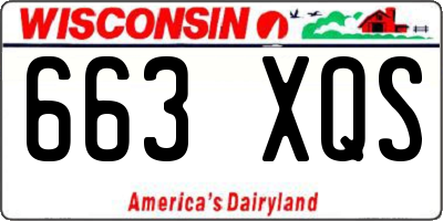 WI license plate 663XQS