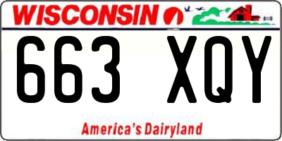 WI license plate 663XQY