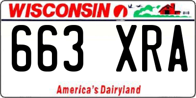 WI license plate 663XRA