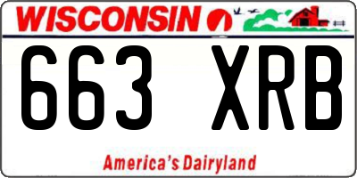 WI license plate 663XRB
