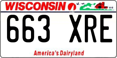 WI license plate 663XRE