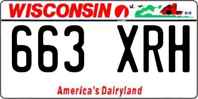 WI license plate 663XRH
