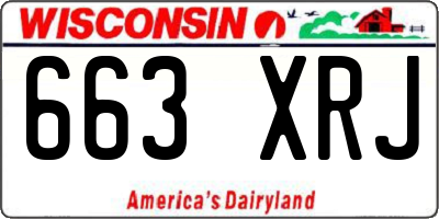 WI license plate 663XRJ