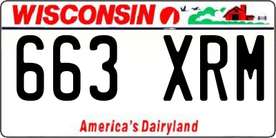 WI license plate 663XRM