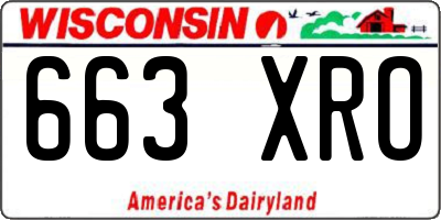 WI license plate 663XRO