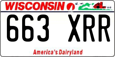 WI license plate 663XRR